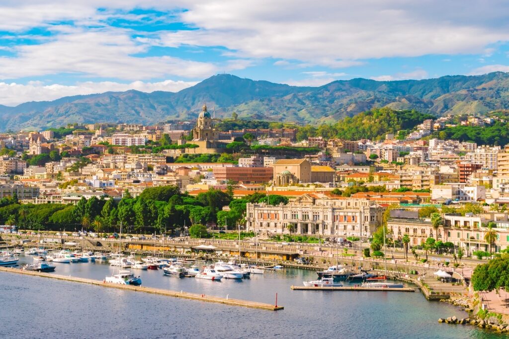 Scenic waterfront of Messina, Sicily